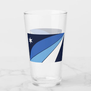 Pint Copo de vidro Patriótico com bandeira da Cidade de