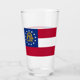 Pint Copo de vidro Patriótico com bandeira da Geórgia