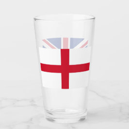 Pint Copo de vidro Patriótico com bandeira da Inglaterr