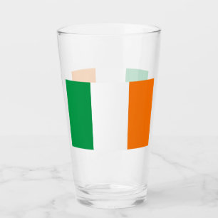 Pint Copo de vidro Patriótico com bandeira da Irlanda