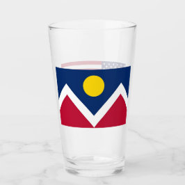 Pint Copo de vidro Patriótico com bandeira de Denver, E
