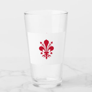 Pint Copo de vidro Patriótico com bandeira de Florença,