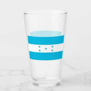 Pint Copo de vidro Patriótico com bandeira de Honduras