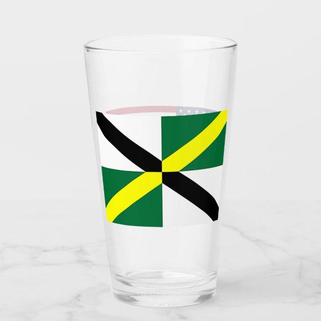 Pint Copo de vidro Patriótico com bandeira de Monterey (Frente)