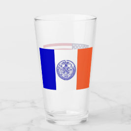 Pint Copo de vidro Patriótico com bandeira de Nova Iorq