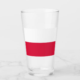 Pint Copo de vidro Patriótico com bandeira de Polônia