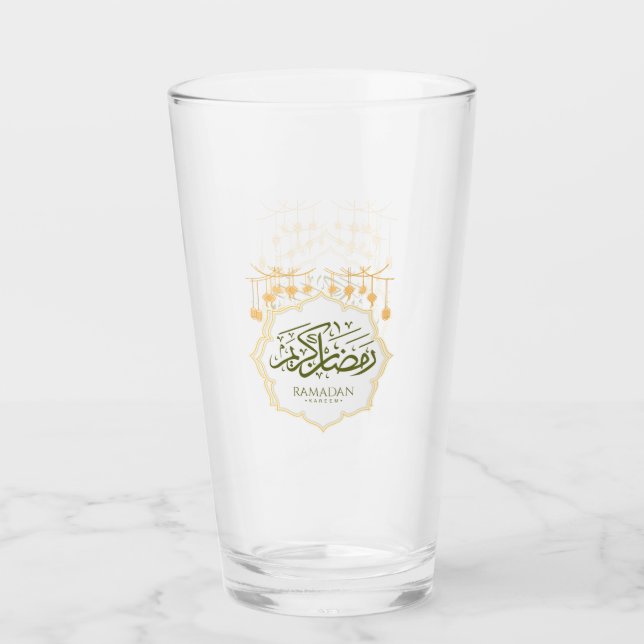 Pint Copo de Vidro Ramadan Kareem (Frente)