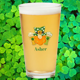 Pint Copo Leprechaun Personalizado do Dia de São Patríc
