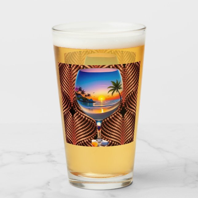Pint De cabeça para baixo! O copo perfeito para mistura (Frente (Preenchido))