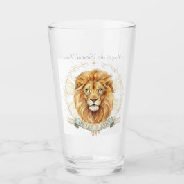 Pint Majestoso Leão de Judá Copo de Vidro Cristão