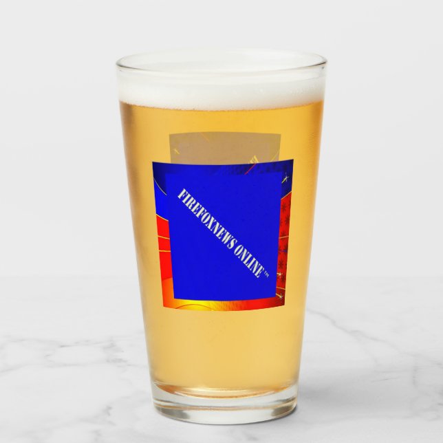 Pint O Copo de Bebida Oficial FIREFOXNEWS ONLINE™ (Frente (Preenchido))
