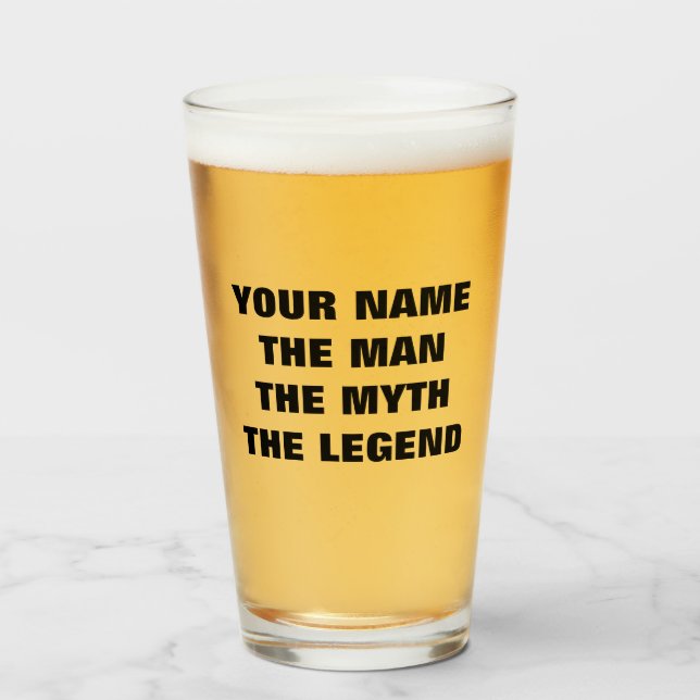 Pint O presente de copo de cerveja personalizado homem  (Frente (Preenchido))