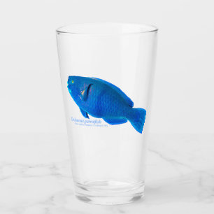 Pint peixe papagaio focinho de botão Copo de Vidro