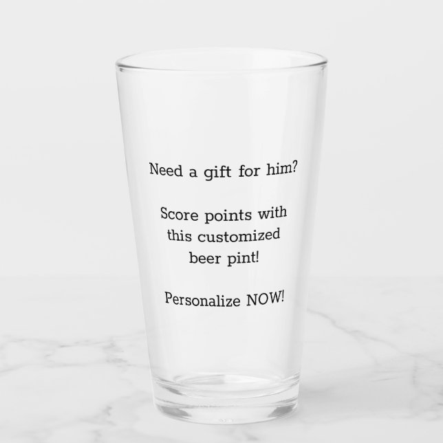 Pint Personalize este copo de cerveja (Frente)