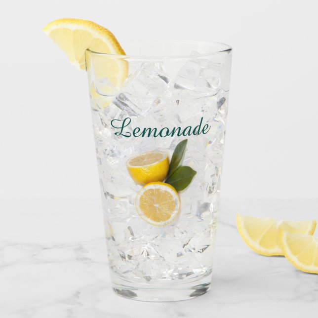Pint Receita de Limonada em Copo de Vidro (Gelo frontal)