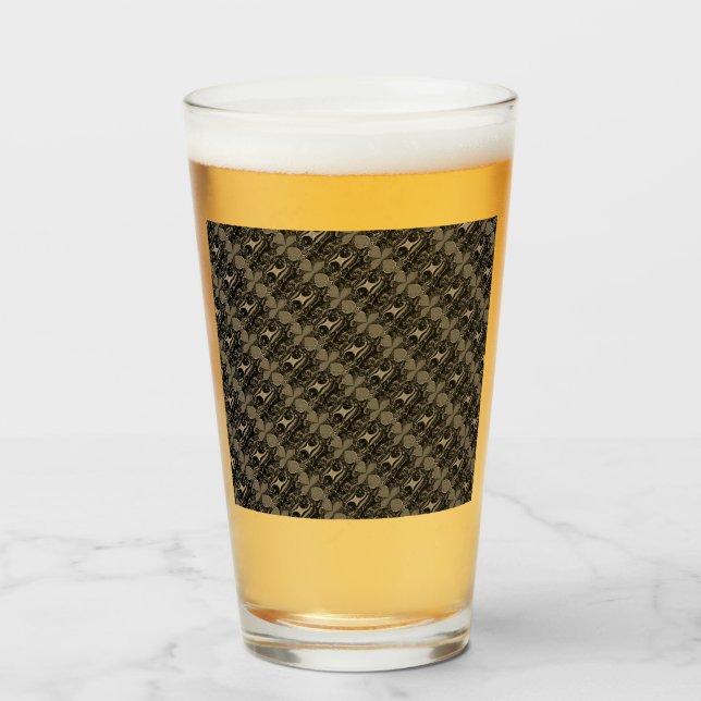 Pint RZ- Rosa De Copo De Vidro Como Caleidoscópio Arte, (Frente (Preenchido))