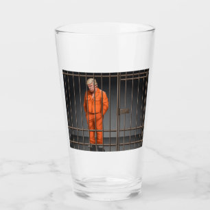 Pint Trump na prisão Copo de vidro
