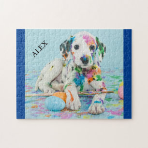 PINTA DIVIDIDA QUEBRA-CABEÇA DALMATIANO. JIGSAW P