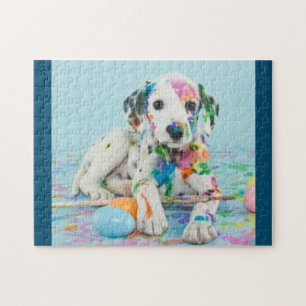 PINTA DIVIDIDA QUEBRA-CABEÇA DALMATIANO. JIGSAW P
