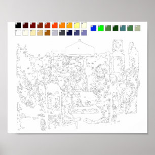 Pinta por número Poster: Cães jogando Poster de pô