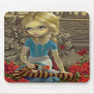 "Pintando o vermelho" Mousepad dos rosas