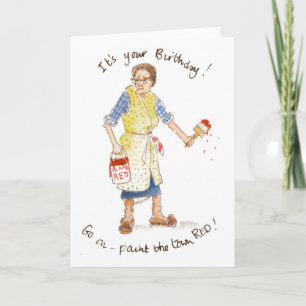 "Pinte a Cidade Vermelha!" Cartão de aniversário p