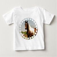 Pinte o t-shirt do bebê do cavalo
