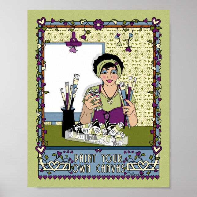 Pinte Seu Próprio Canvas_A_ Poster 8x10 (Frente)