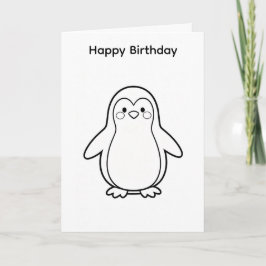 Pinte você mesmo cartão de aniversário com design 