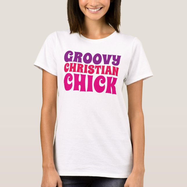 PINTINHO CRISTÃO GROOVY, T-shirts Damas (Frente)