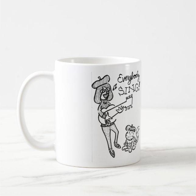 Pintinho do Beatnik e caneca de café de Eddie (Esquerda)