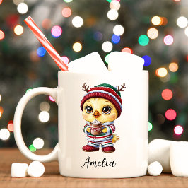 Pintinho Fofo Personalizado Caneca de Natal