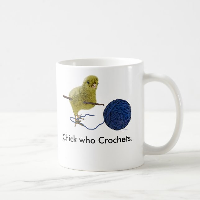 Pintinho que Crochets a caneca de café (Direita)
