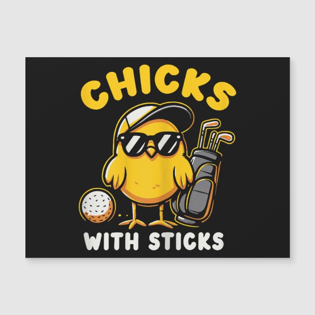 Pintinhos Com Sticks Golfer Girl Gol (Frente)
