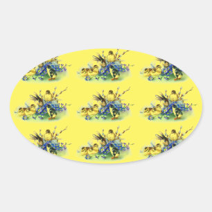 Pintinhos de Estilo Vintage e Autocolantes de Pásc