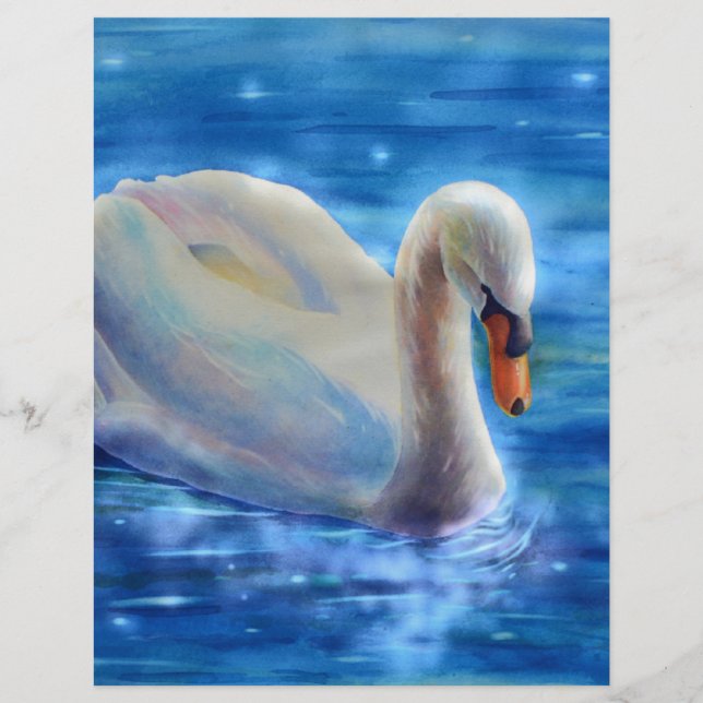 Pintor aquoso branco do cisne (Frente)