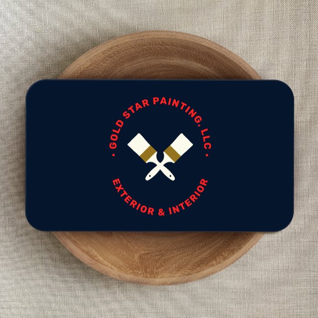 Pintor de Casa Cruzado Pintar Pincéis Cartão de vi (Criador carregado)