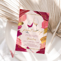 Pintor Dourado Burgundy e Convite de Aniversário d