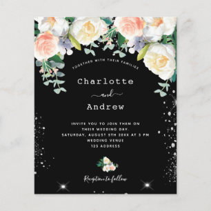 Pintor preto branco cor-de-rosa floral prateado ca