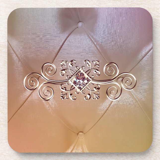 Pintuck satin e porta copos de aparência de diaman (Frente)