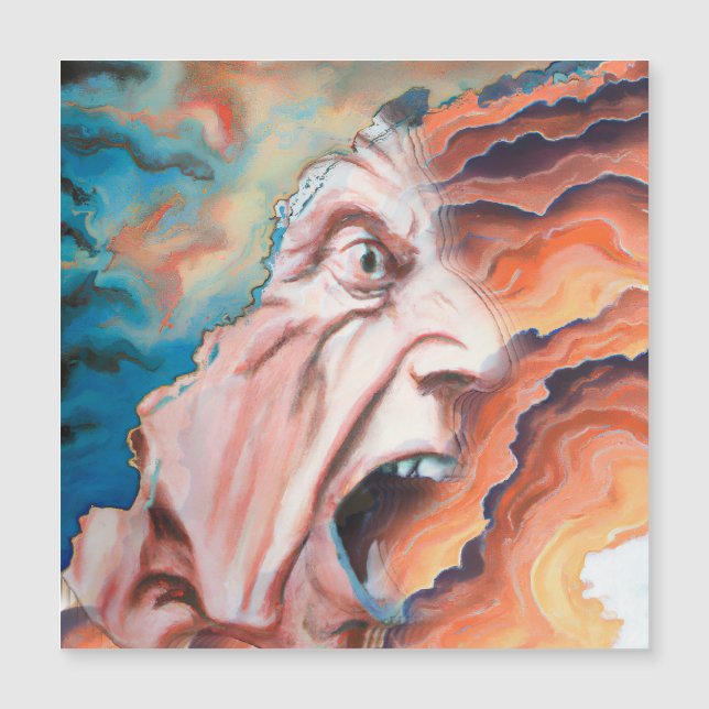 Pintura a óleo de ondas de pânico (Frente)