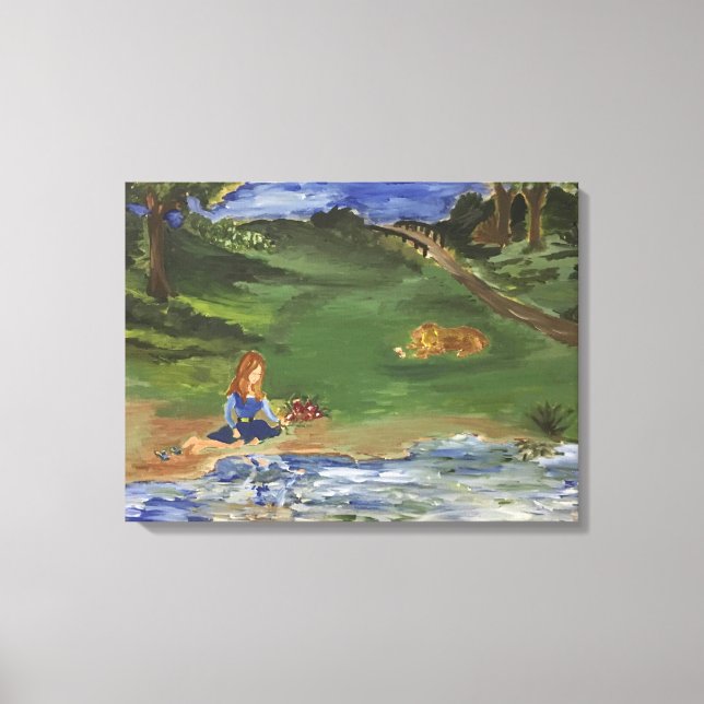 Pintura a óleo original no dia da impressão no par (Frente)