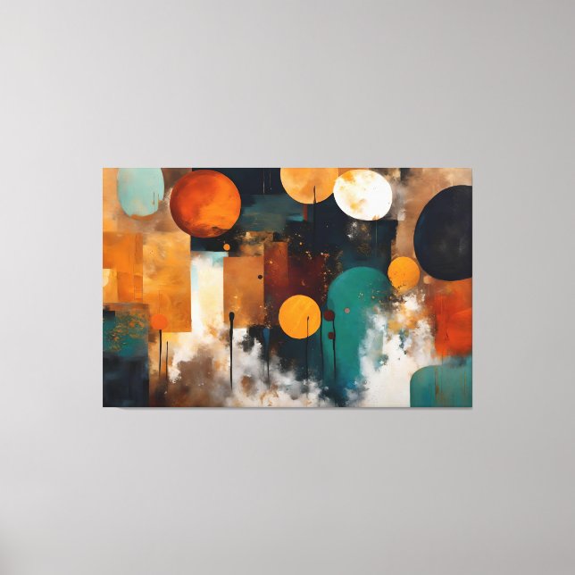 Pintura abstrata tela em canvas (Frente)