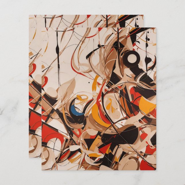 pintura abstrato (Frente/Verso)