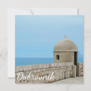 Pintura aquosa da parede da cidade de Dubrovnik