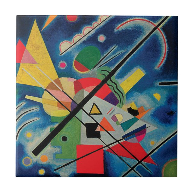 Pintura azul do Azulejo Wassily Kandinsky (Frente)