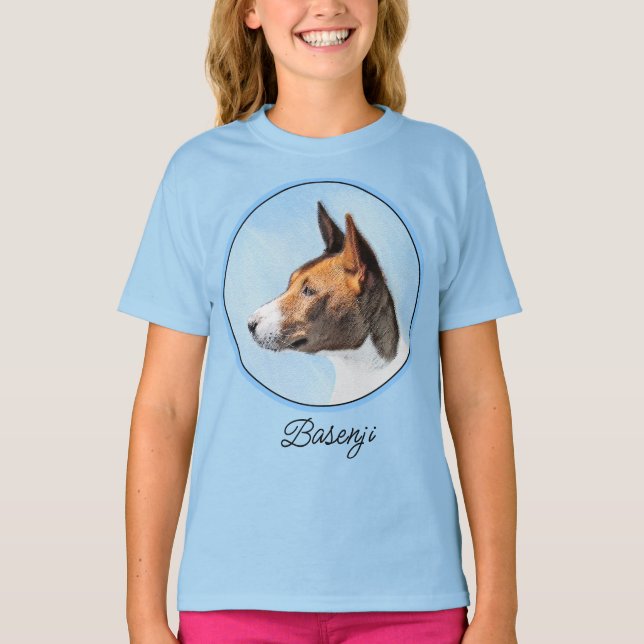 Pintura Basenji - Camisa T Original Cute (Frente)
