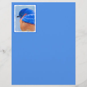 Pintura Bluebird - Arte Original para Pássaros