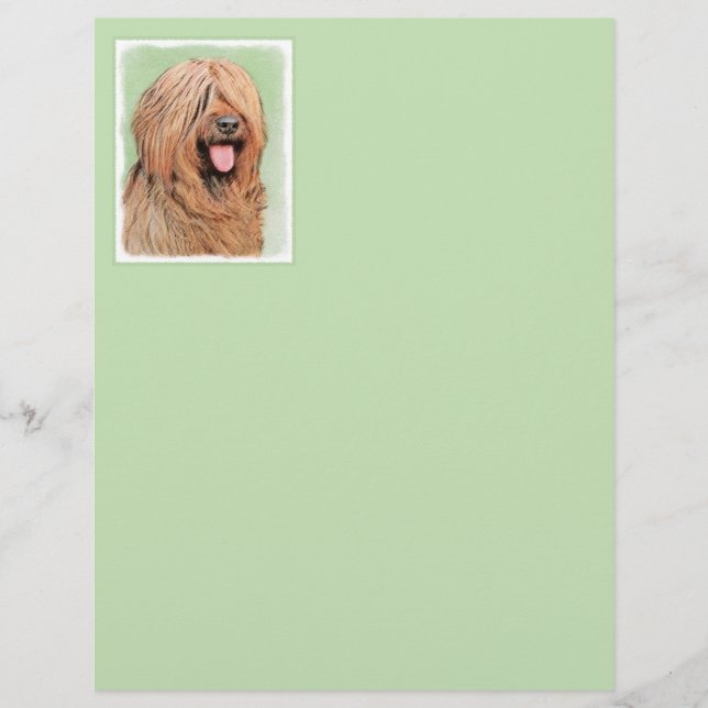 Pintura Briard - Arte Cachorro Original (Frente)