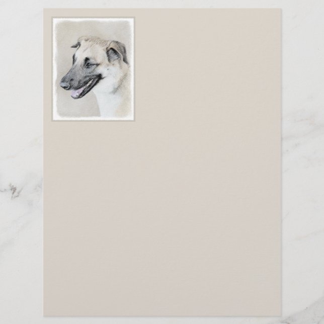 Pintura Chinook (Ouvidos Soltos) - Arte Cachorro O (Frente)